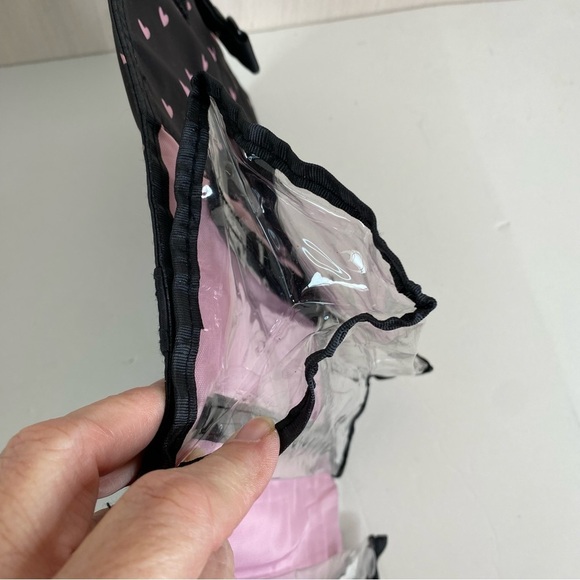 Mary Kay Travel Roll Up Hanging Organizer Black/Pink Hearts NEW - Picture 4 of 7